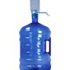 Manual water pump for water bottles or carafes with 5-gallon cap