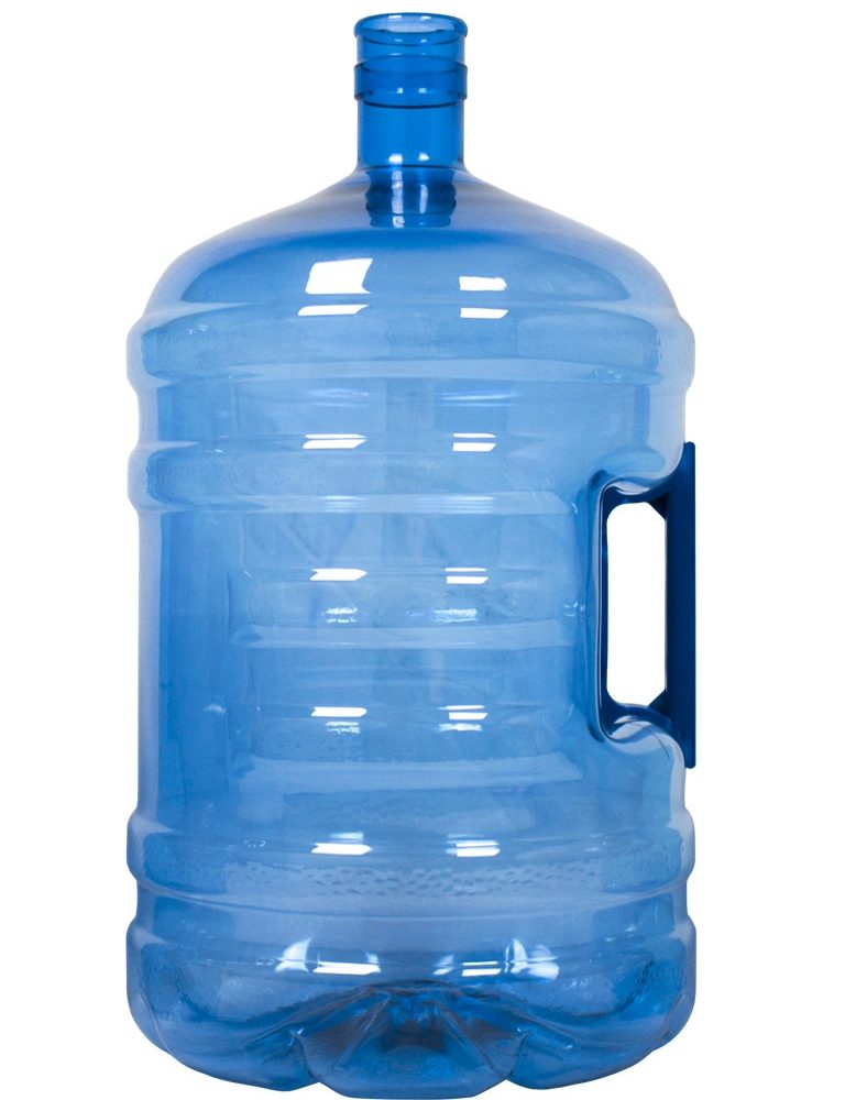 Bonbonne PET de 18,9 litres. Bouteille d'eau bleu