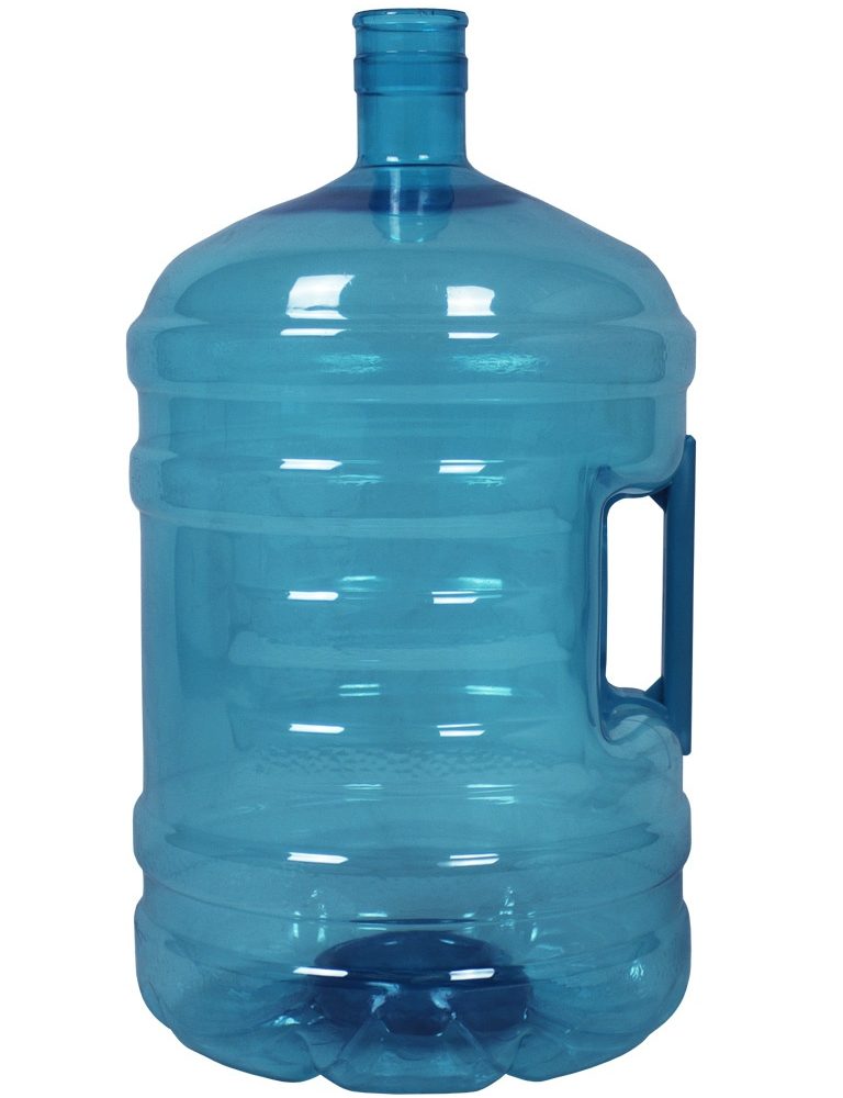 Bonbonne PET de 18,9 litres. Bouteille d'eau turquoise