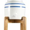 Ceramic Dispenser with wooden desktop stand