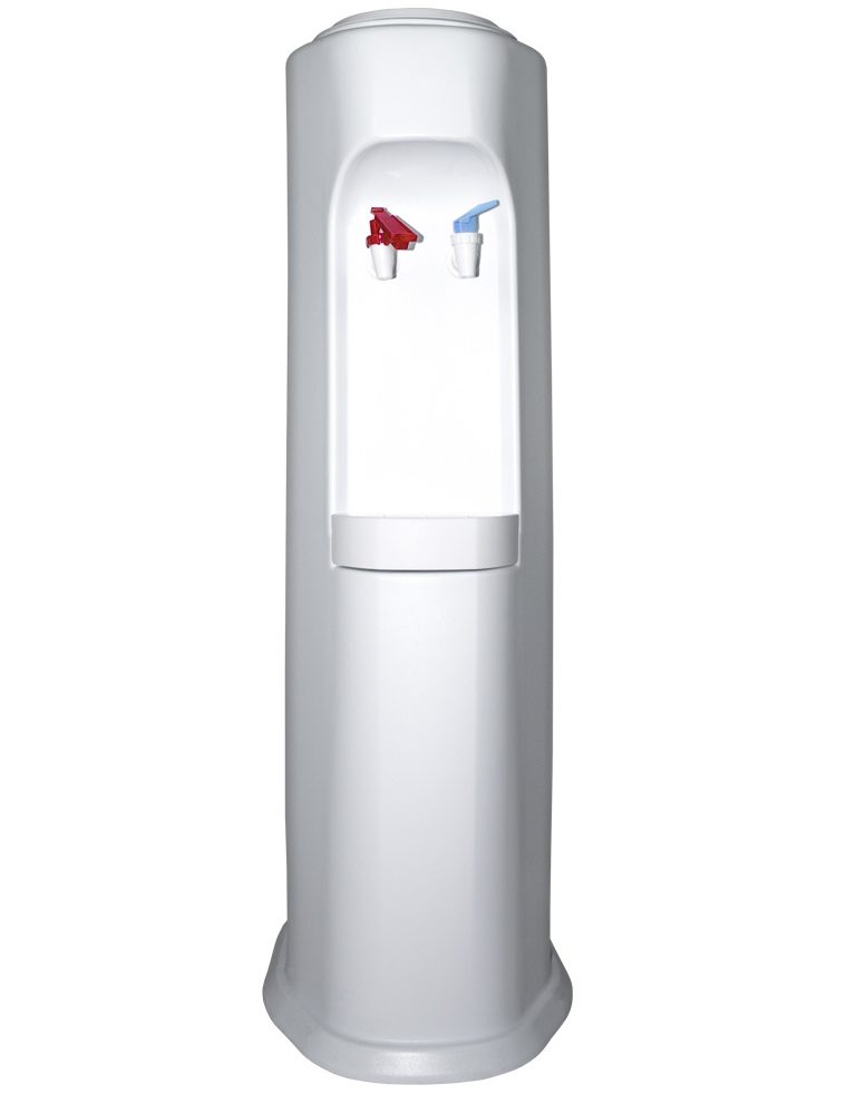 Elegance One White water cooler for bottles or carafes