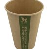 Gobelet en carton PLA. Gobelet en cellulose avec couche de PLA entièrement biodégradable et compostable. Respectueux de l'environnement.