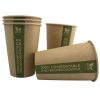 Gobelet en carton PLA. Gobelet en cellulose avec couche de PLA entièrement biodégradable et compostable. Respectueux de l'environnement.