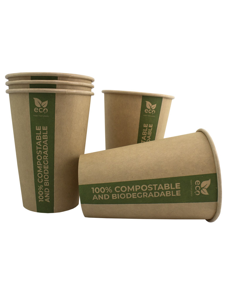 PLA paper cup. Made of cellulose with a PLA coating