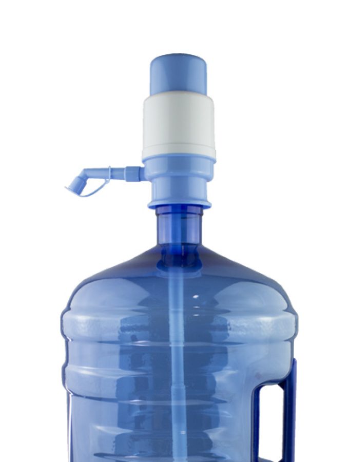 Water pump for 12 to 20 litre PET bottles with 55mm necks without the need for a 5 gallon cap.