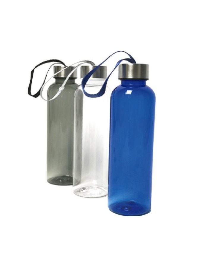 Garrafas de 500ml de tritan em azul, cinzento ou transparente