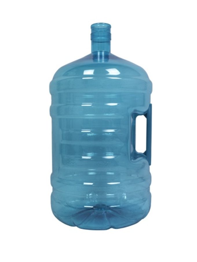 Bonbonne PET de 20 litres. Bouteille d'eau turquoise