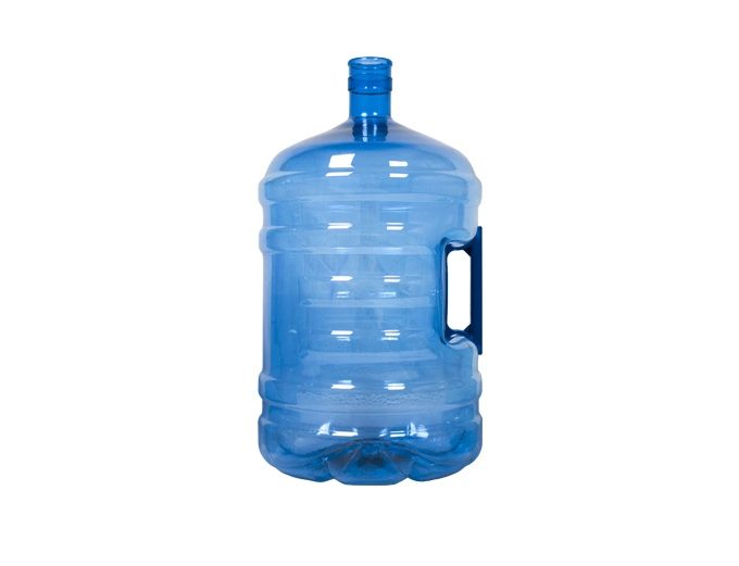 Bonbonne PET de 18,9 litres. Bouteille d'eau bleu