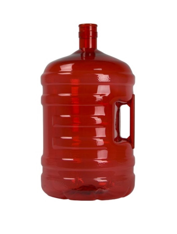 Bonbonne PET de 18,9 litres. Bouteille d'eau rouge