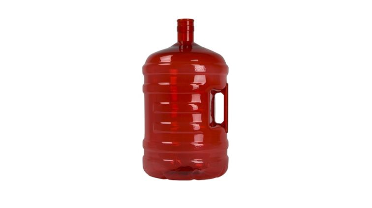 Bonbonne PET de 18,9 litres. Bouteille d'eau rouge