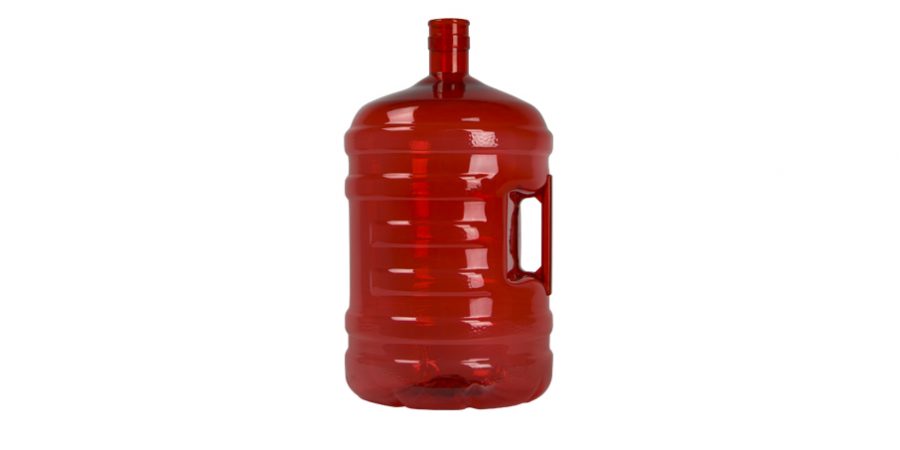 Bonbonne PET de 18,9 litres. Bouteille d'eau rouge