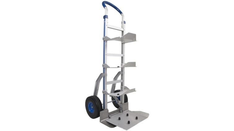 Manual trolley for 5 water bottles or carafes