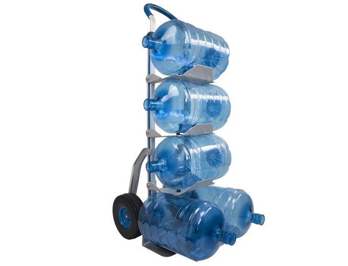 Manual trolley for 5 water bottles or carafes