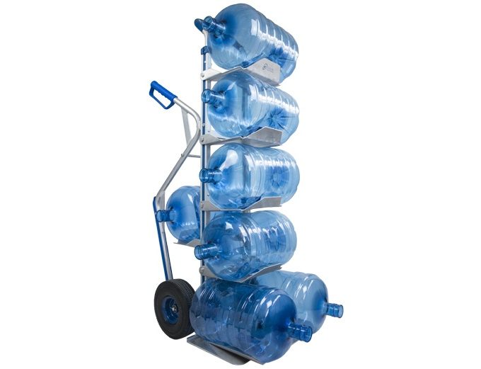 Manual trolley for 7 water bottles or carafes