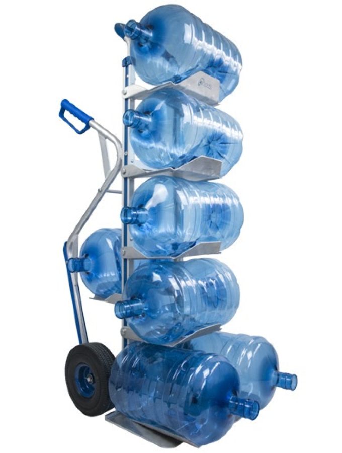 Manual trolley for 7 water bottles or carafes