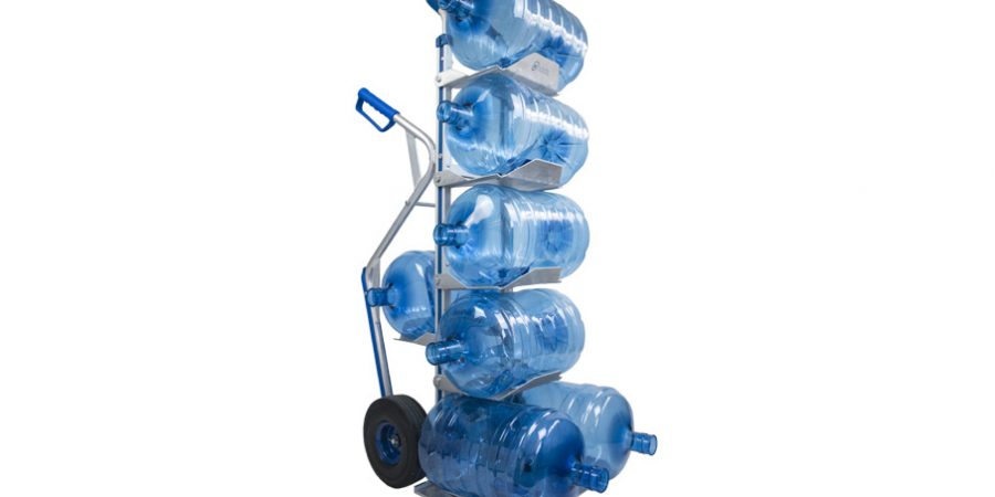 Manual trolley for 7 water bottles or carafes