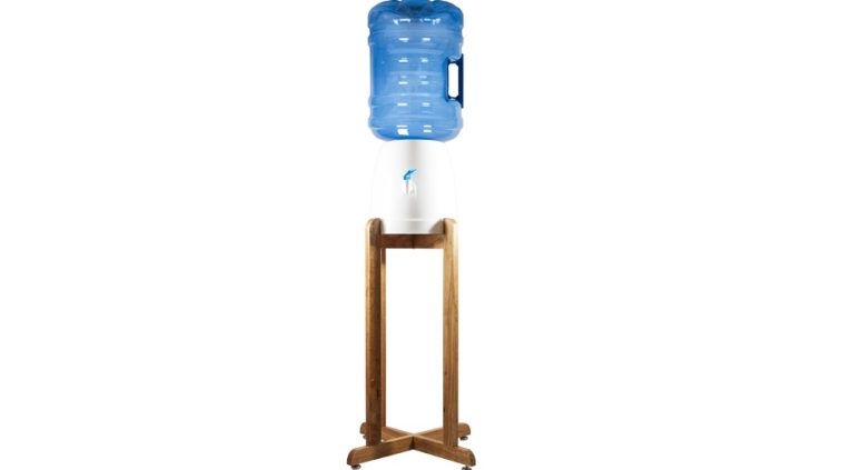 Simple dispenser with wooden floor stand