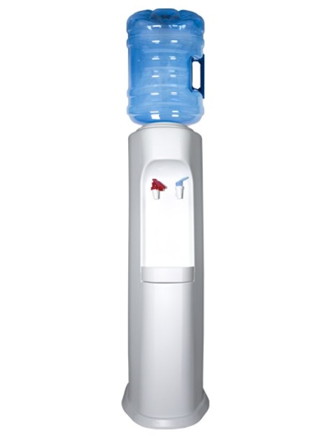 Elegance One White water cooler for bottles or carafes