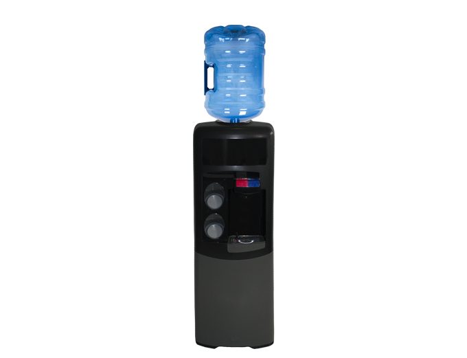 Dispensador de agua Emax de botellón Negra y gris Agua fría y caliente
