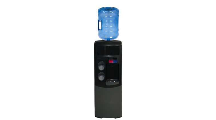 Dispensador de agua Emax de botellón Negra y gris Agua fría y caliente