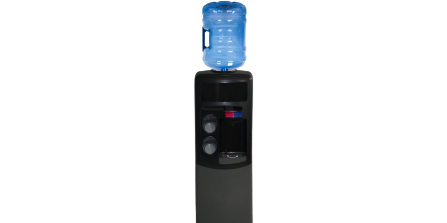 Dispensador de agua Emax de botellón Negra y gris Agua fría y caliente