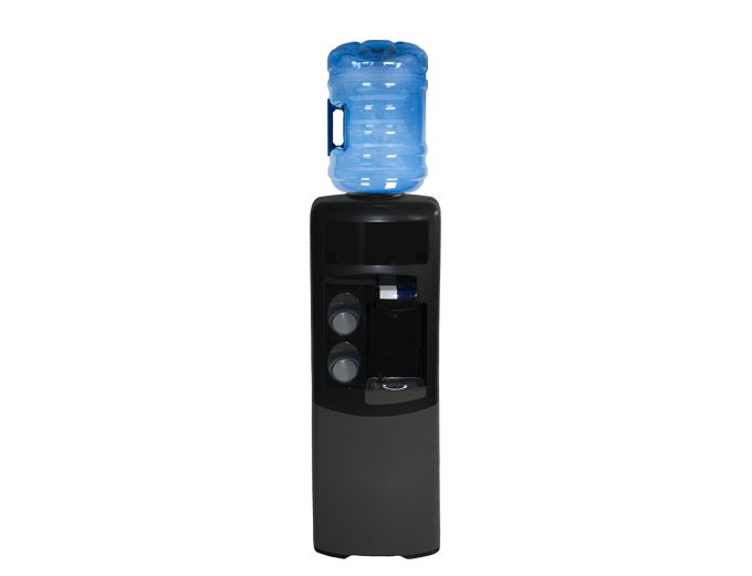 Dispensador de agua Emax de botellón Negra y gris Agua fría y caliente