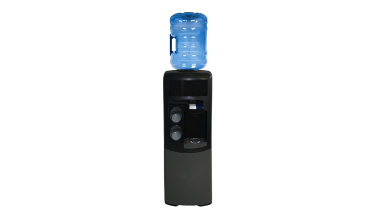 Dispensador de agua Emax de botellón Negra y gris Agua fría y caliente