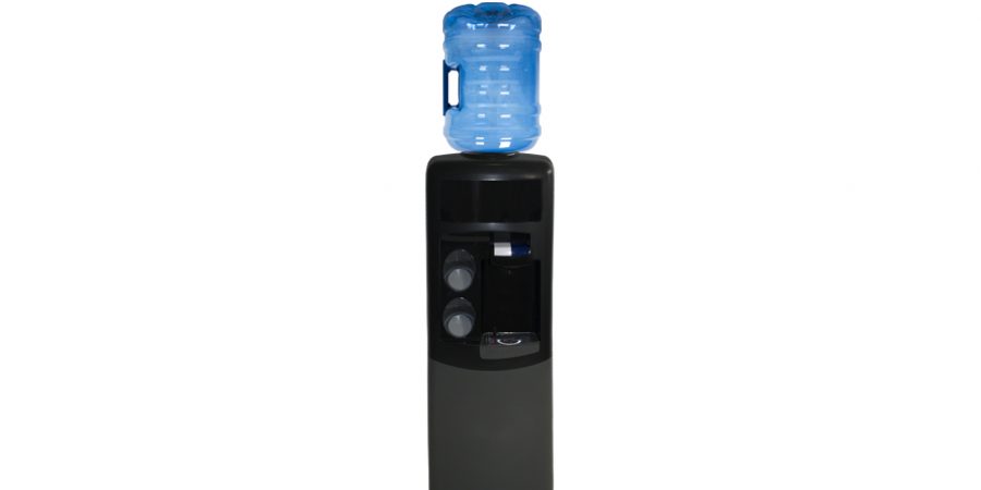 Dispensador de agua Emax de botellón Negra y gris Agua fría y caliente