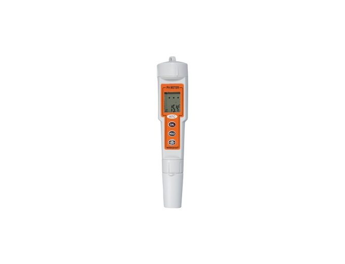 pH and temperature meter for water