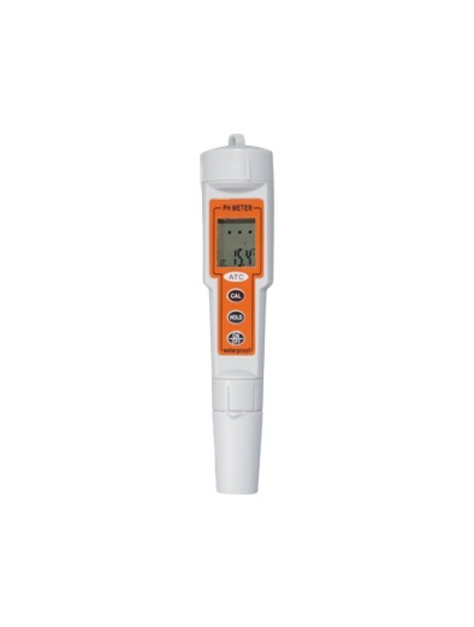 pH and temperature meter for water