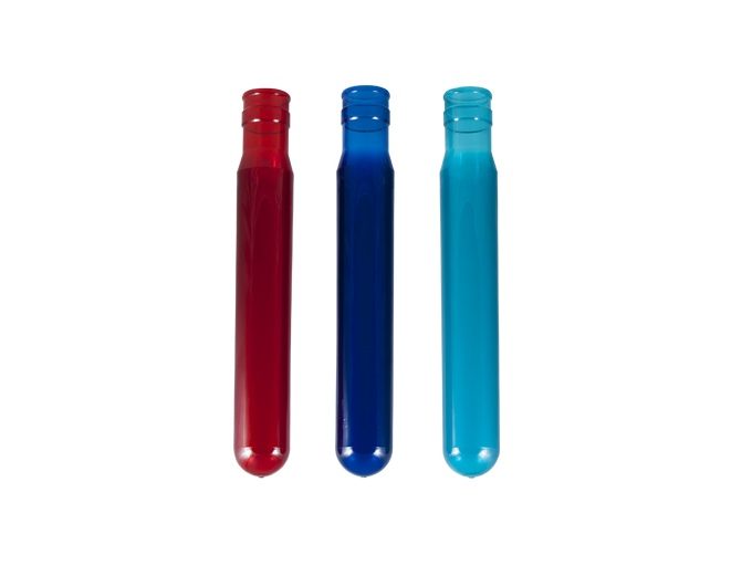 750 gr. PET preform Bisphenol-A free available in blue, red or turquoise