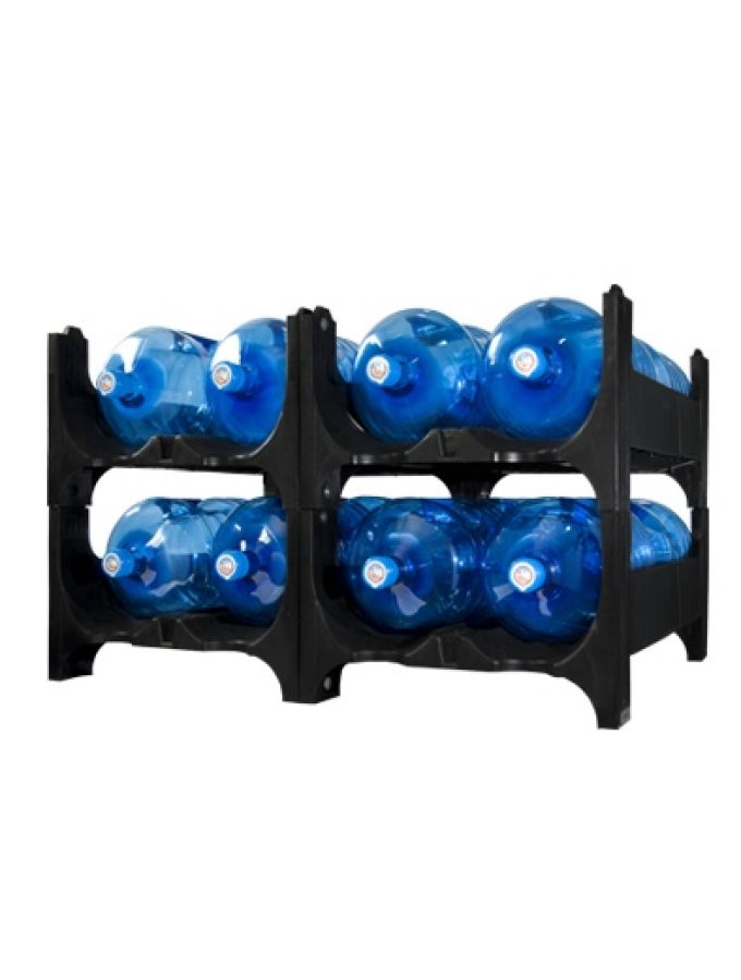Stackable racks for bottles or carafes of water from 12 litres to 20 litres.