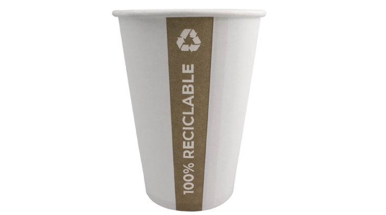 Vaso de papel PE. Totalmente reciclable